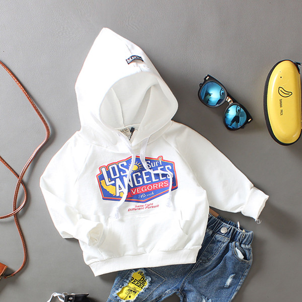 Hanorac pentru copii de culoare alb-negru potrivit pentru fete si baieti