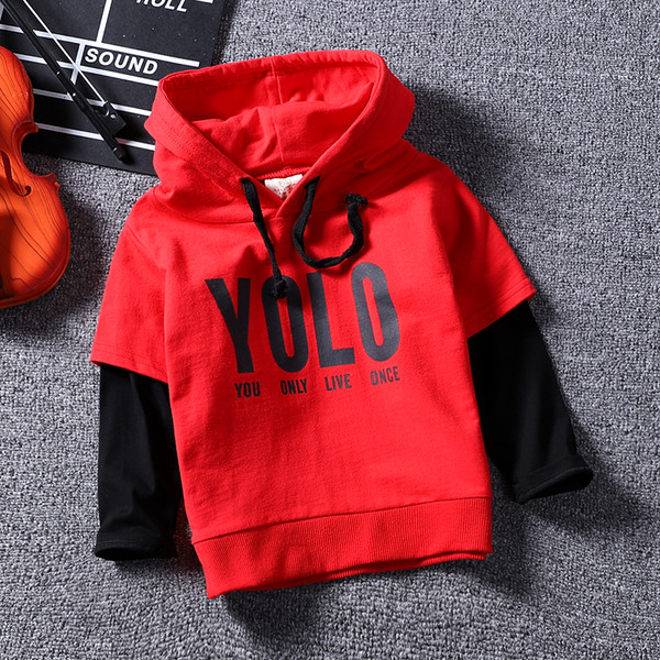 Hanorac pentru copii in doua culori cu inscriptie