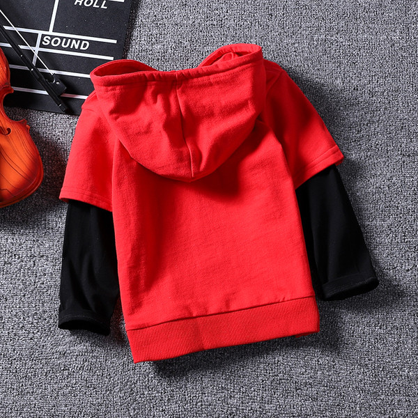 Hanorac pentru copii in doua culori cu inscriptie