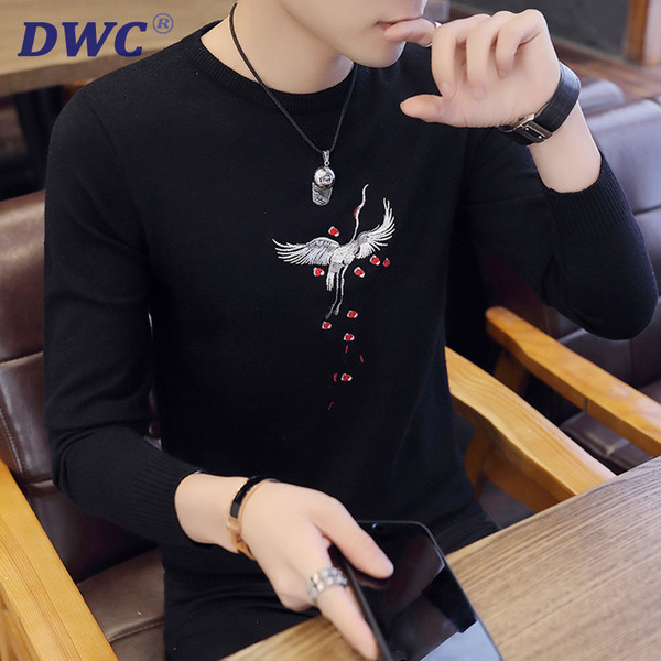 Pulover moale pentru barbati in negru cu diverse aplicatii