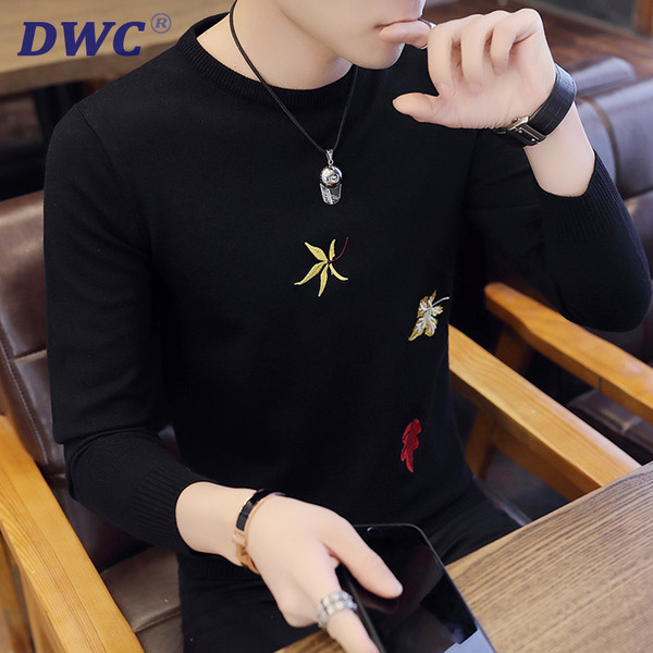 Pulover moale pentru barbati in negru cu diverse aplicatii