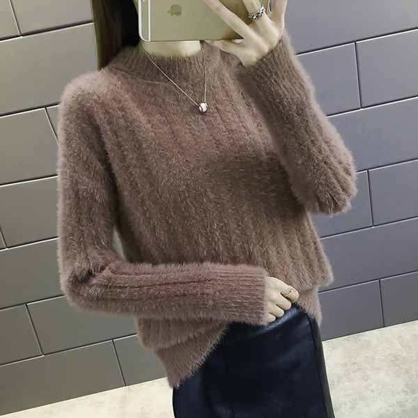 Pulover elegant de dama cu husa moale in mai multe culori