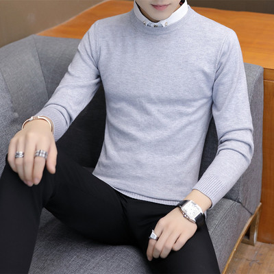 Pulover casual simplu pentru barbati in patru culori