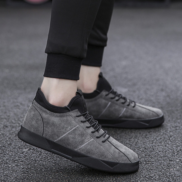 Adidasi de toamna barbatesti din piele intoarsa eco - doua culori