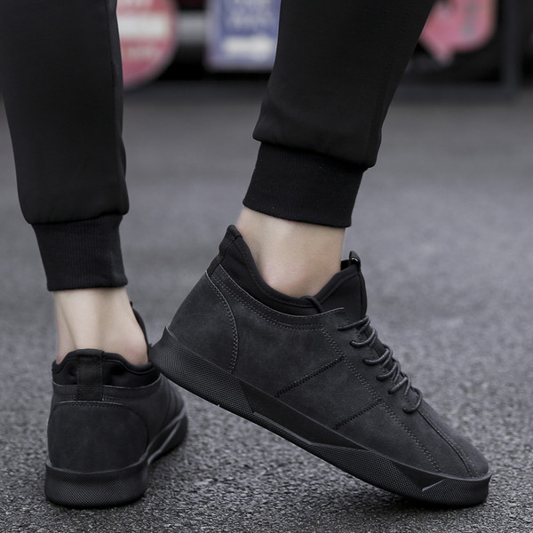 Adidasi de toamna barbatesti din piele intoarsa eco - doua culori