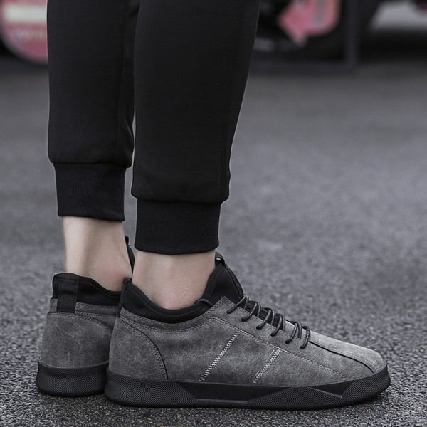 Adidasi de toamna barbatesti din piele intoarsa eco - doua culori