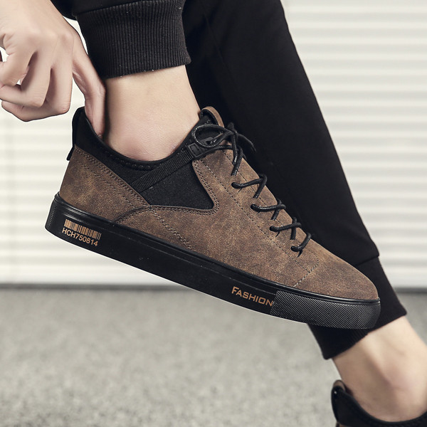 Pantofi casual barbatesti din piele ecologica pentru toamna in trei culori