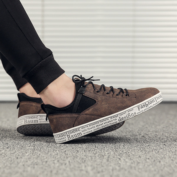 Pantofi sport barbati din piele intoarsa ecologica pentru toamna in trei culori