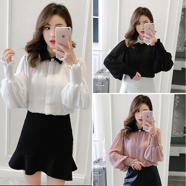 Cămașă elegantă de damă în trei culori