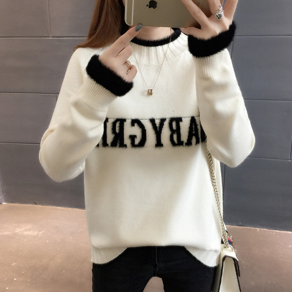 Pulover de dama cu inscriptie in mai multe culori