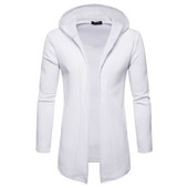 Ежедневна мъжка жилетка с качулка в черен, червен и бял цвят