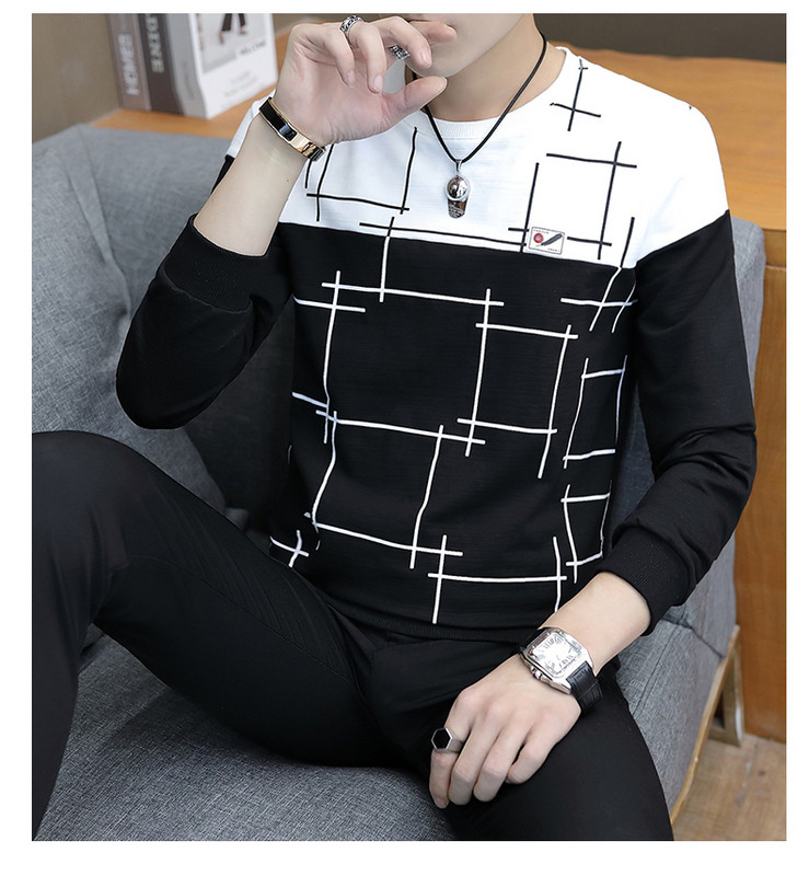 Pulover modern pentru barbati in trei culori cu panglici colorate