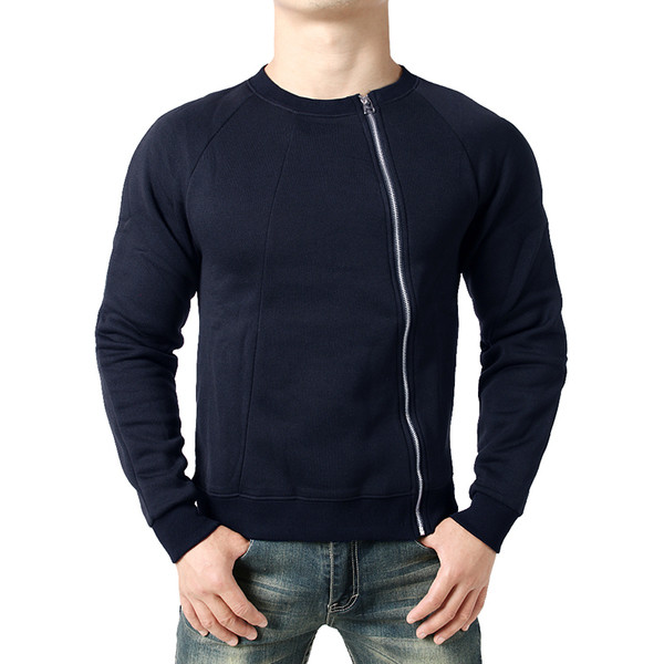 Vesta sport pentru barbati cu fermoar lateral in negru si bleumarin