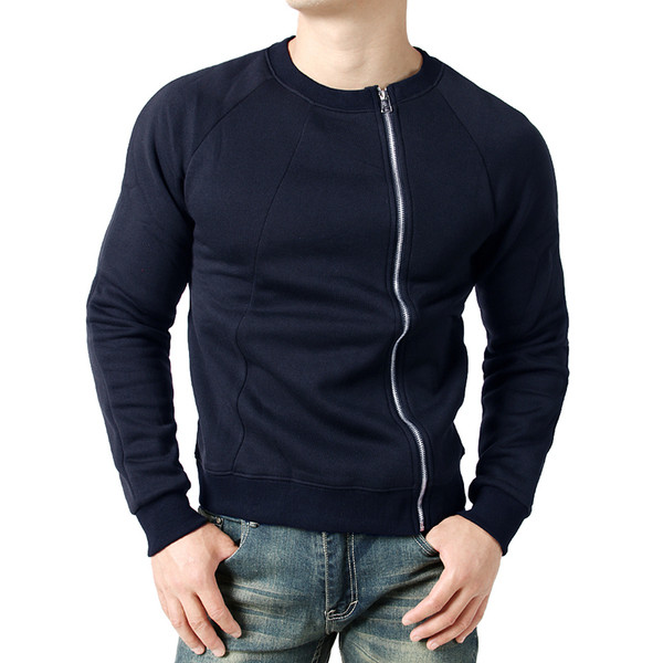 Vesta sport pentru barbati cu fermoar lateral in negru si bleumarin