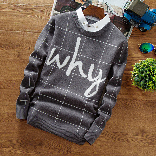 Pulover bărbătesc confortabil în trei culori cu inscripție
