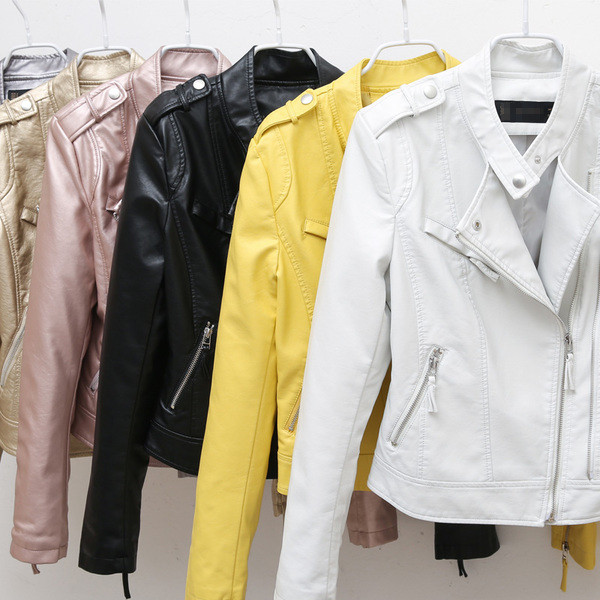 Geaca de dama NOU din piele ecologica model montata in diferite culori