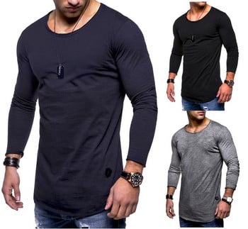 Ανδρική casual μπλούζα  με το O-neckline σε διάφορα χρώματα