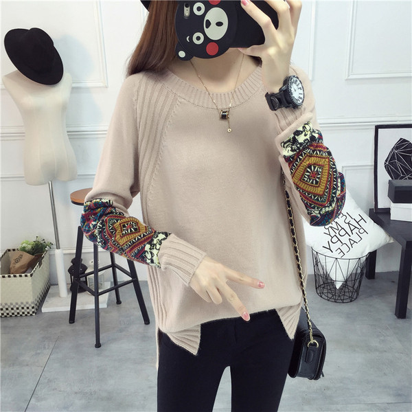 Pulover de dama modern cu broderie in cinci culori