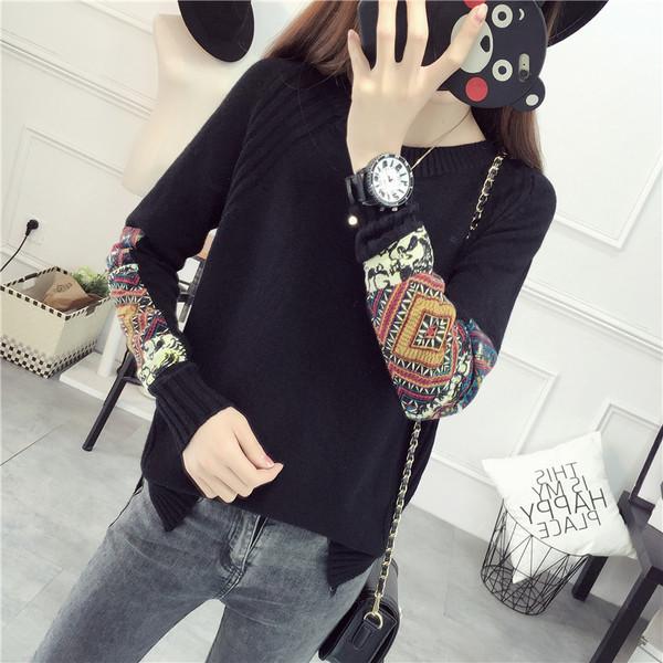 Pulover de dama modern cu broderie in cinci culori