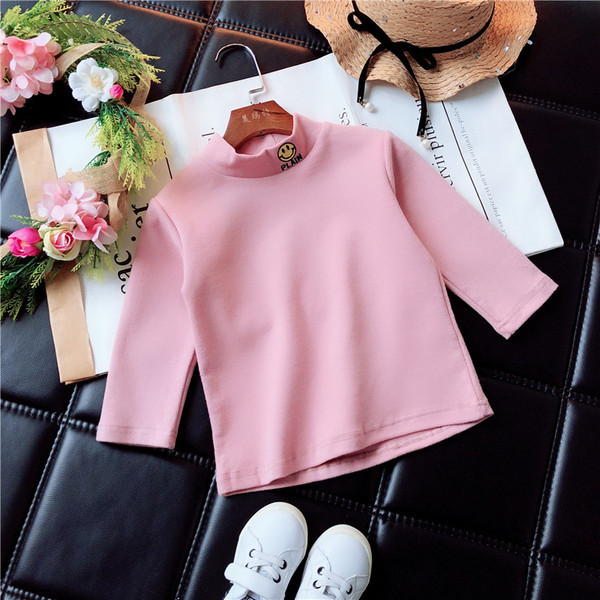 Pulover pentru fete pentru copii cu broderie pe guler