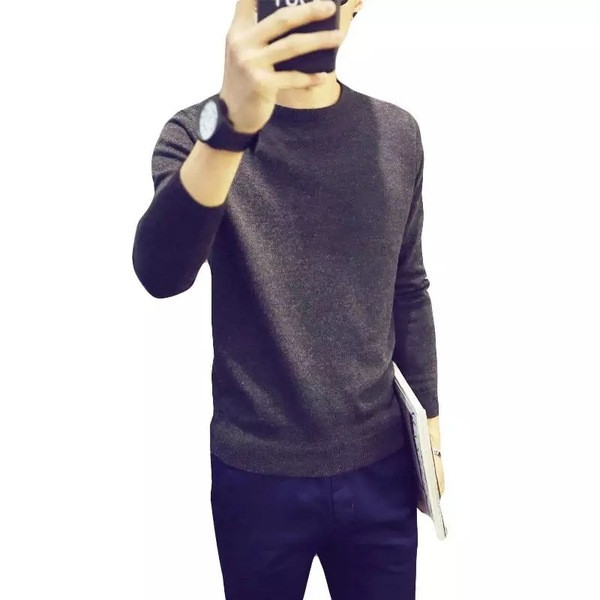 Pulover gros barbat simplu in mai multe culori