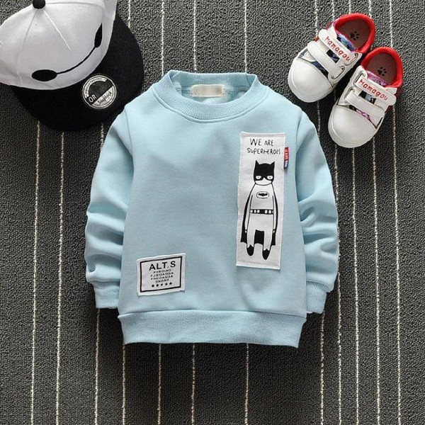 Pulover pentru copii in mai multe modele pentru fete si baieti cu guler in forma de O