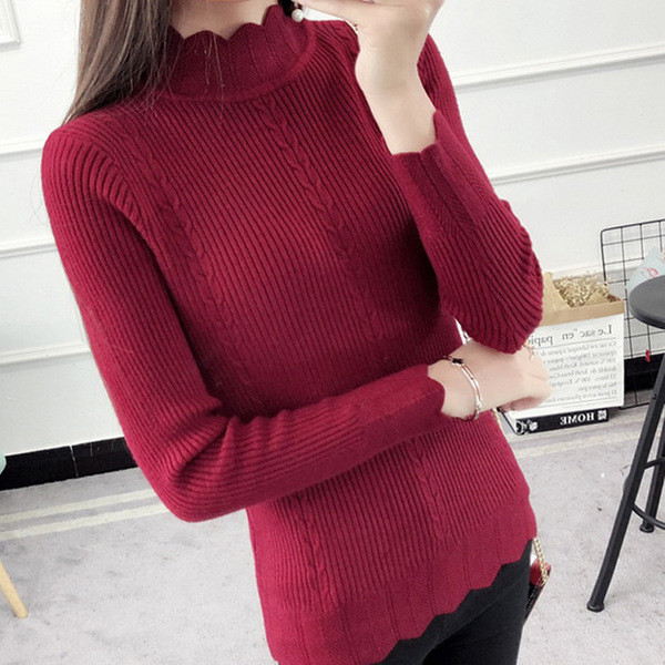 Pulover elegant pentru femei cu decolteu O in mai multe culori