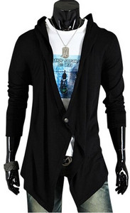 Vestă modernă pentru bărbați în negru și gri