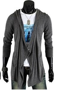 Vestă modernă pentru bărbați în negru și gri