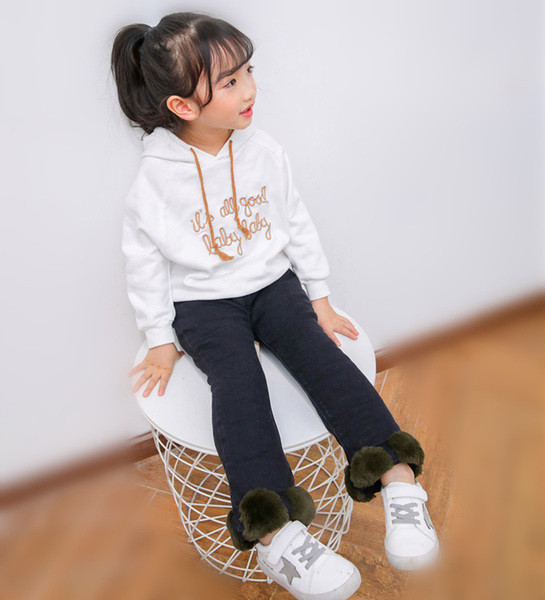 Blugi moderni de iarna pentru copii cu puf intr-o culoare inchisa