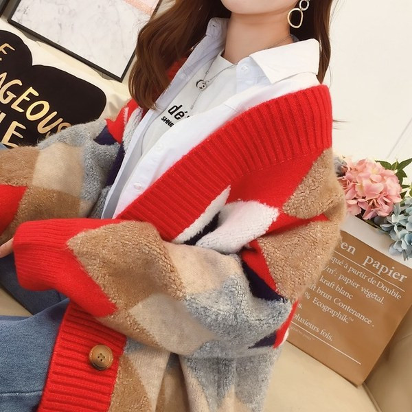 Cardigan dama model casual cu decolteu in V in doua culori