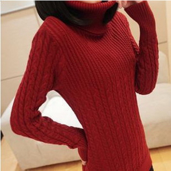 Pulover de damă cu jumătate de guler în cinci culori