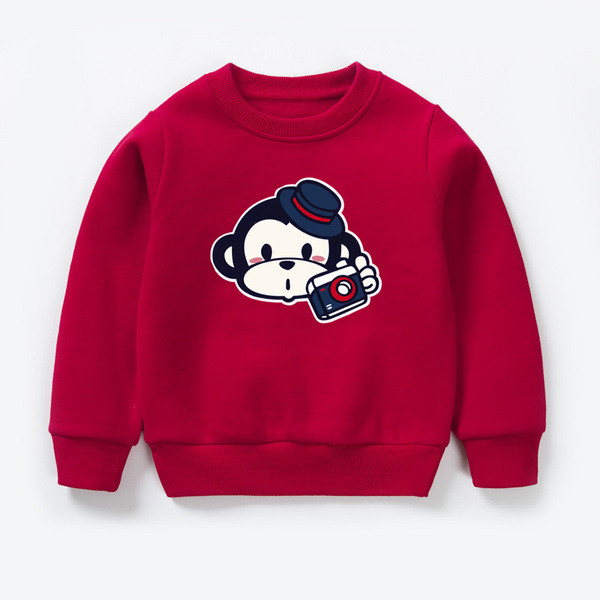 Bluza pentru copii pentru baieti si fete cu guler si imprimeu in forma de O