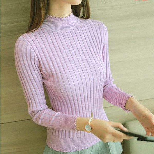 Pulover de dama elegant cu decolteu O in mai multe culori