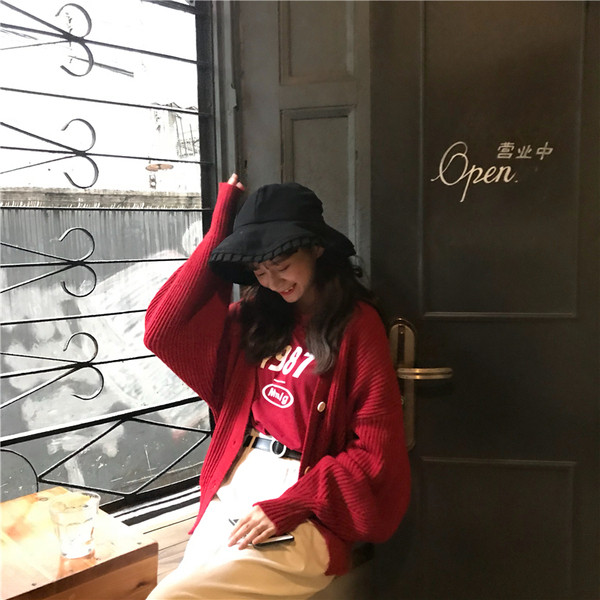 Cardigan dama model casual cu nasturi si decolteu in V in doua culori