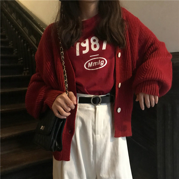 Cardigan dama model casual cu nasturi si decolteu in V in doua culori