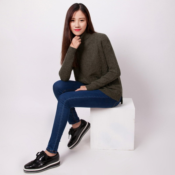 Pulover de dama cu guler polo in mai multe culori