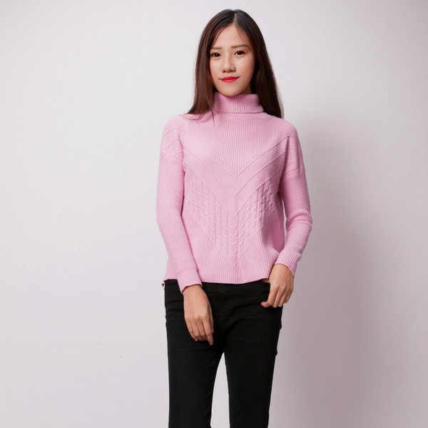 Pulover de dama cu guler polo in mai multe culori