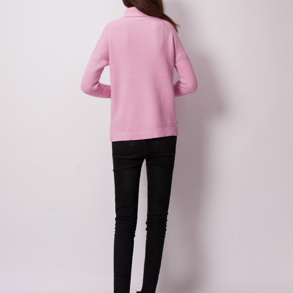 Pulover de dama cu guler polo in mai multe culori