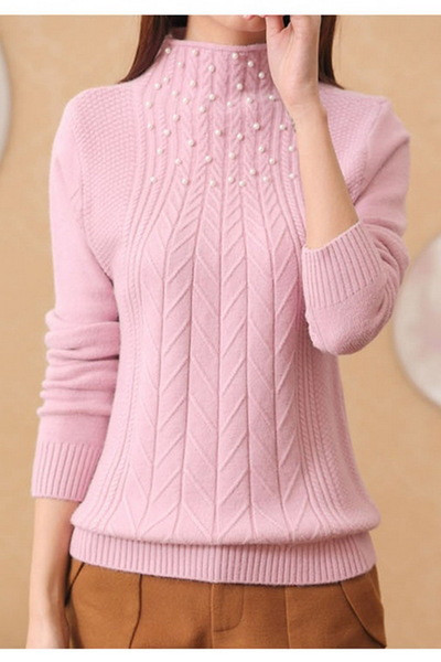 NOU pulover elegant de dama cu decor de perle