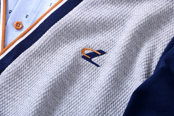 Cardigan pentru bărbați cu broderie în culoarea gri