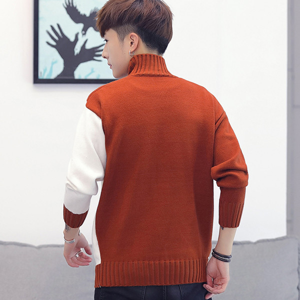 Pulover barbatesc modern cu guler inalt in patru culori