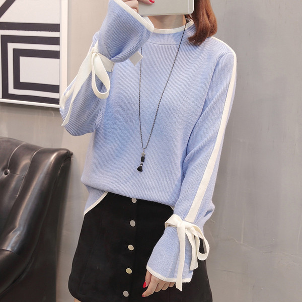 Pulover elegant de damă cu decolteu în formă de O