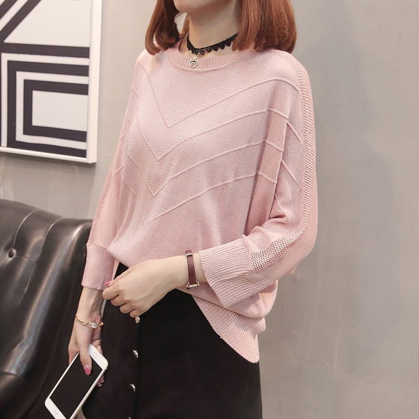 Modern női pulóver O-nyakkal