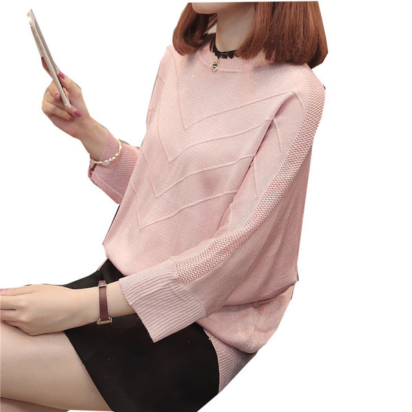 Modern női pulóver O-nyakkal