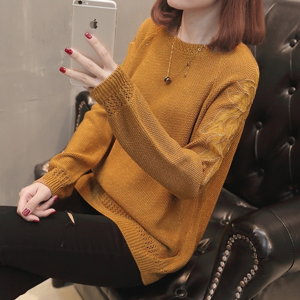 Pulover elegant de dama cu dantela in mai multe culori