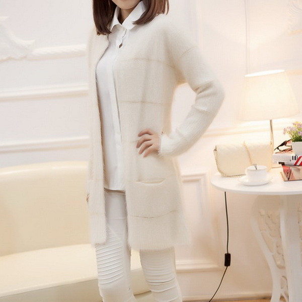 Cardigan lung modern cu buzunare în mai multe culori