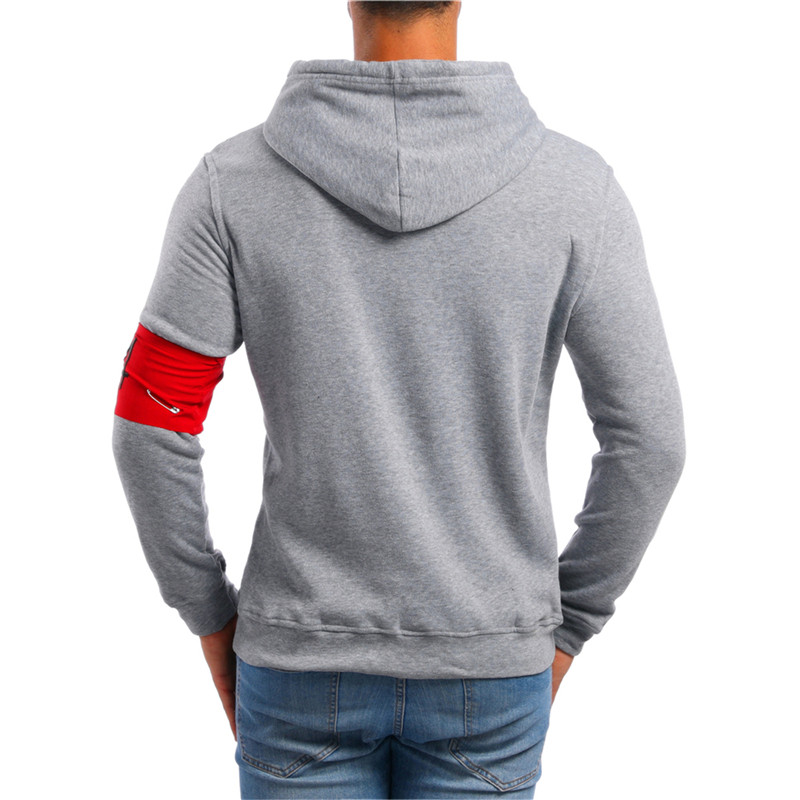 Hanorac barbatesc cu buzunar si broderie in patru culori