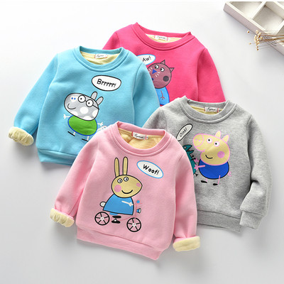 Детски пуловери с цветна щампа в няколко цвята