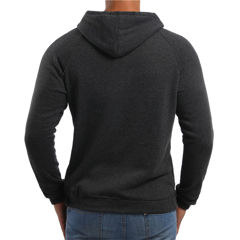 Cipzáras és kapucnis laza férfi pulóver több színben